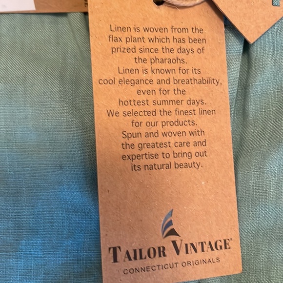 Tailor Vintage XL linen button down. NWT. - Picture 5 of 9